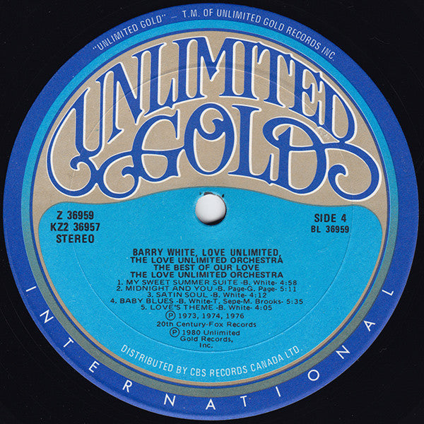 Barry White, Love Unlimited, Love Unlimited Orchestra - The Best Of Our Love - 1980
