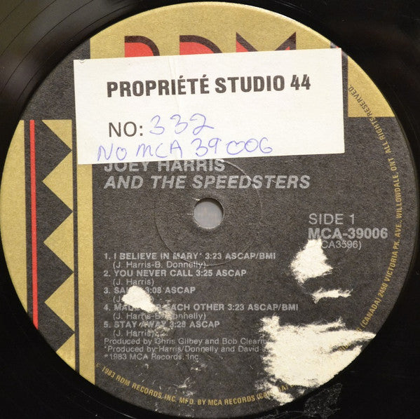 Joey Harris And The Speedsters - Joey Harris And The Speedsters - 1983