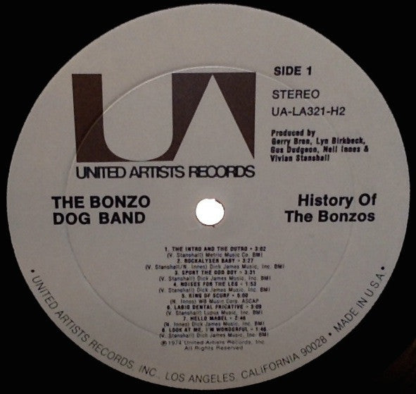 Bonzo Dog Band - The History Of The Bonzos Vinyl Record