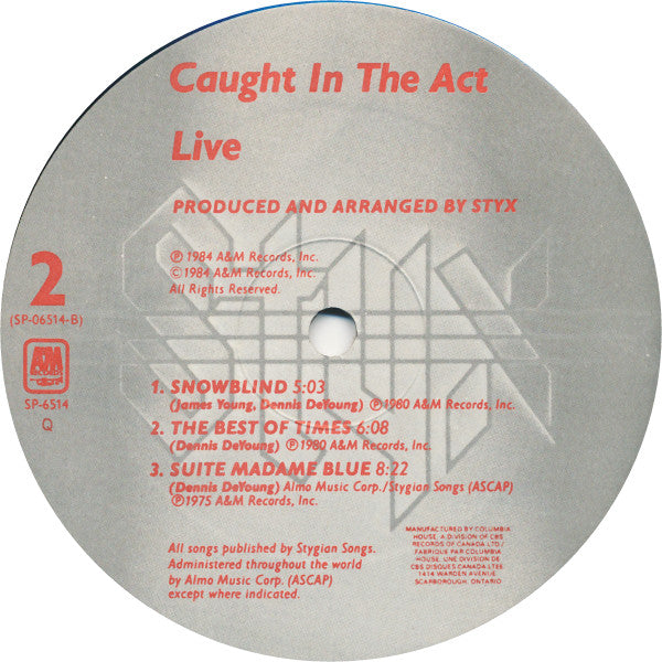 Styx - Caught In The Act Live - 1984