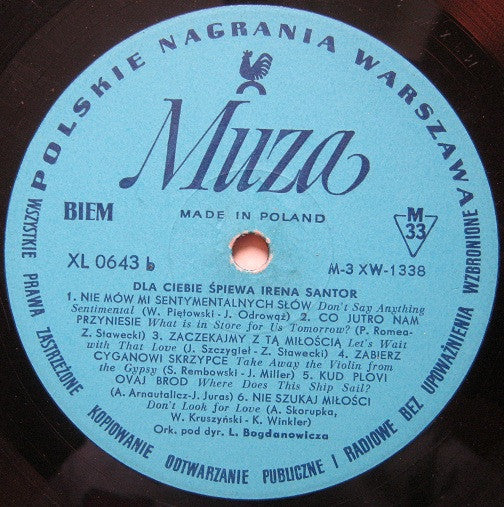 Irena Santor - Dla Ciebie Śpiewa - 1970