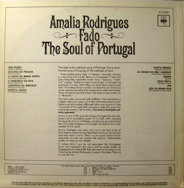 Amália Rodrigues - Fado...The Soul Of Portugal -