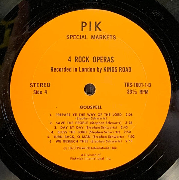 Kings Road - Excerpts From The Rock Operas Vinyl Record