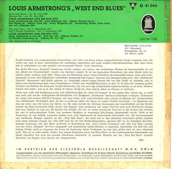 Louis Armstrong - West End Blues - - Quarantunes