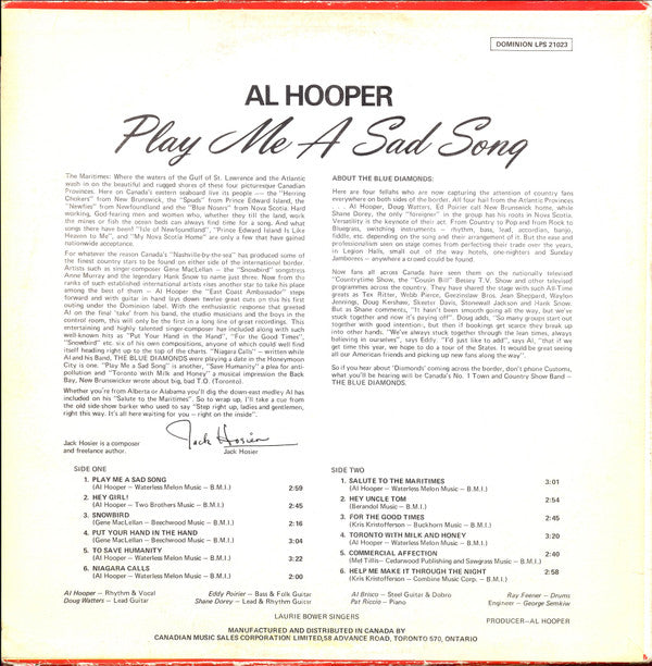 Al Hooper - Play Me A Sad Song