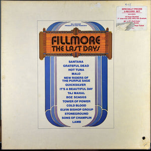 Various - Fillmore - The Last Days Vinyl Record