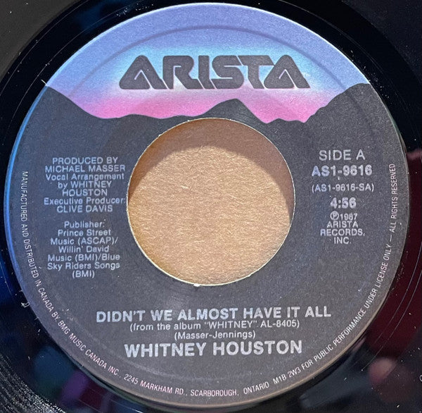 Whitney Houston - Didn't We Almost Have It All - 1987
