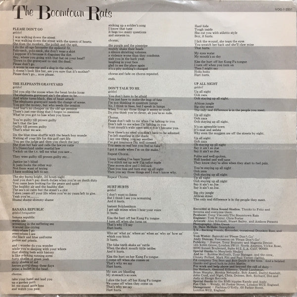 Boomtown Rats, The - Mondo Bongo - 1981