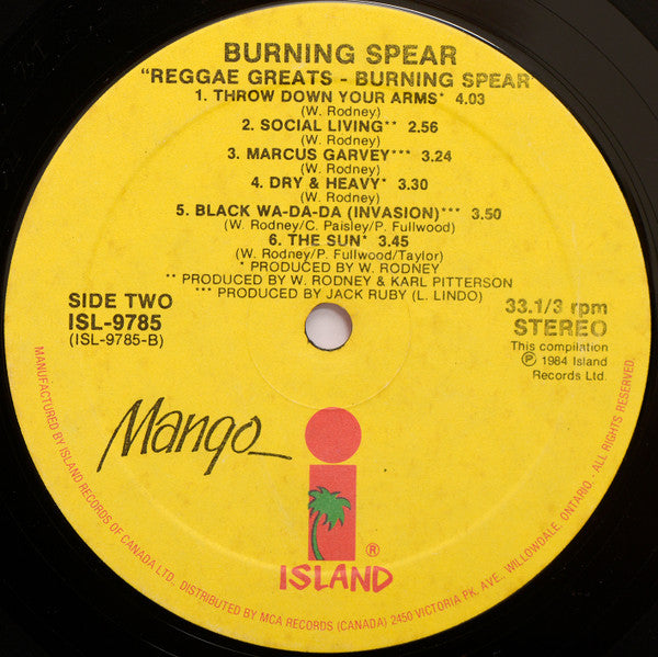 Burning Spear - Reggae Greats