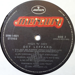 Def Leppard - High 'N' Dry Vinyl Record