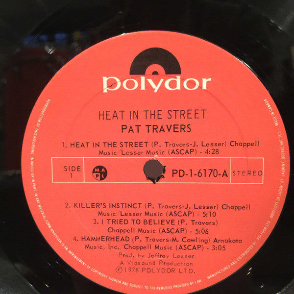 Pat Travers Band - Heat In The Street - 1978