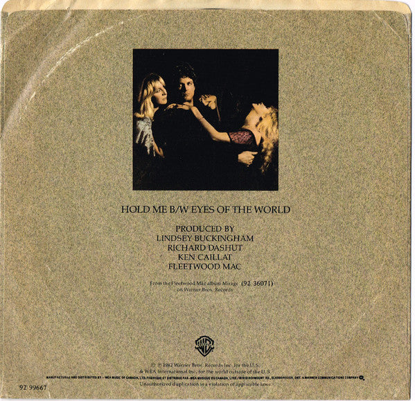 Fleetwood Mac - Hold Me Vinyl Record