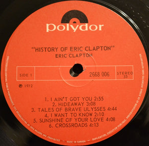 Eric Clapton - History Of Eric Clapton