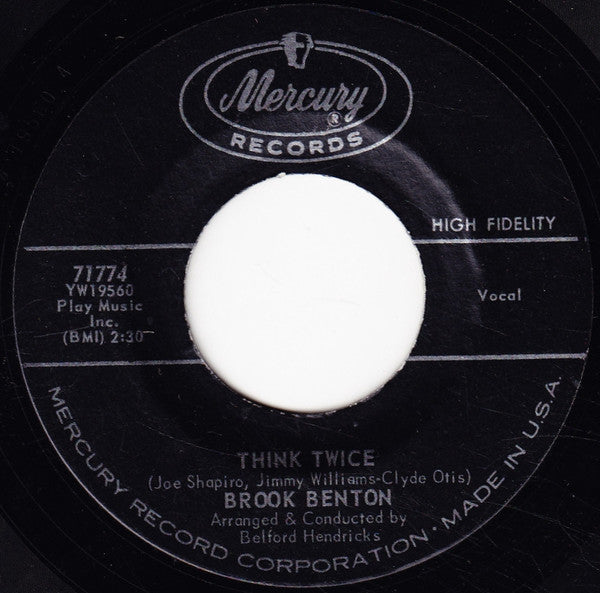 Brook Benton - Think Twice / For My Baby - 1961