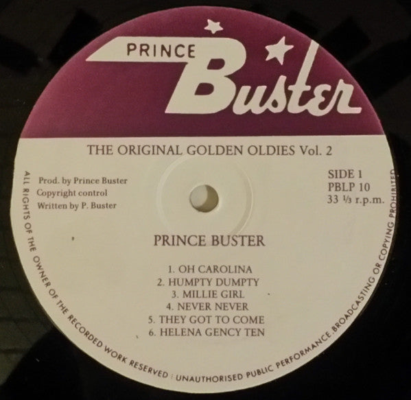 Prince Buster - Prince Buster Record Shack Presents The Original Golden Oldies Vol. 2