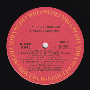 Barbra Streisand - Streisand Superman - 1977