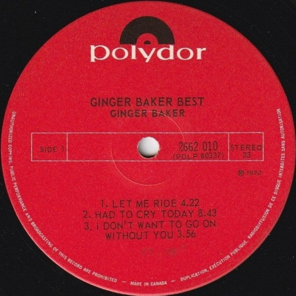 Ginger Baker - At His Best