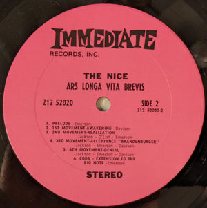 Nice, The - Ars Longa Vita Brevis - 1969