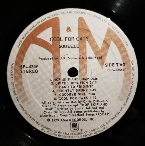 Squeeze - Cool For Cats - 1979