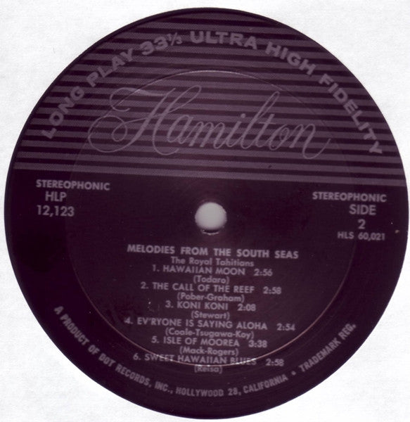 Royal Tahitians, The - Melodies From The South Seas - 1964