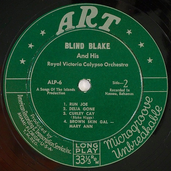 Blind Blake & His Royal Victoria Calypso Orchestra - A Third Album Of Bahamian Songs Vinyl Record