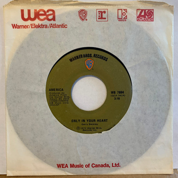 America - Only In Your Heart - 1973