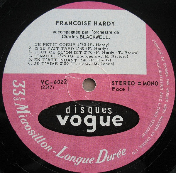 Françoise Hardy - L'Amitié