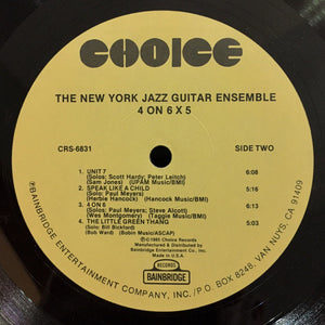 New York Jazz Guitar Ensemble, The - 4 On 6 X 5 - 1985