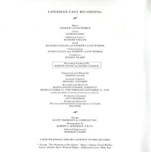 Andrew Lloyd Webber - Highlights From Andrew Lloyd Webber's The Phantom Of The Opera (Original Canadian Cast) (CD) - 1994