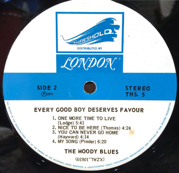 Moody Blues, The - Every Good Boy Deserves Favour - 1971