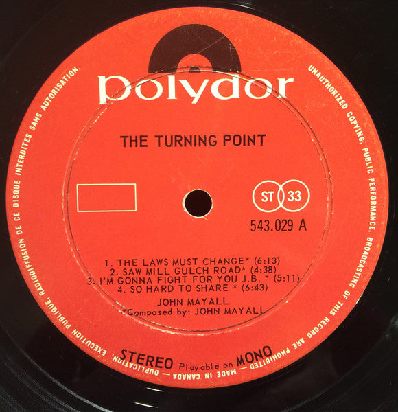 John Mayall - The Turning Point - 1969
