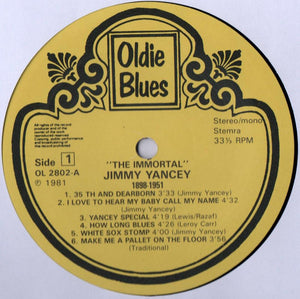 Jimmy Yancey - "The Immortal" Jimmy Yancey 1898-1951