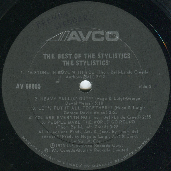 Stylistics, The - The Best Of The Stylistics - 1975
