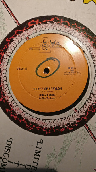 Leroy Brown & The Turbans - Rulers Of Babylon / It's Raining -