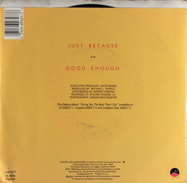 Anita Baker - Just Because - 1988