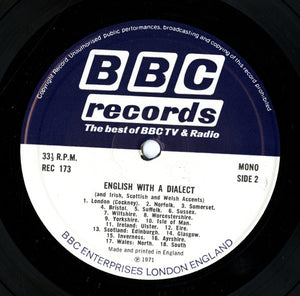 Various - English With A Dialect And Irish, Scottish And Welsh Accents - 1974