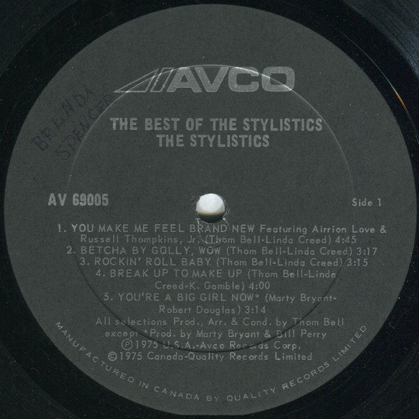 Stylistics, The - The Best Of The Stylistics - 1975