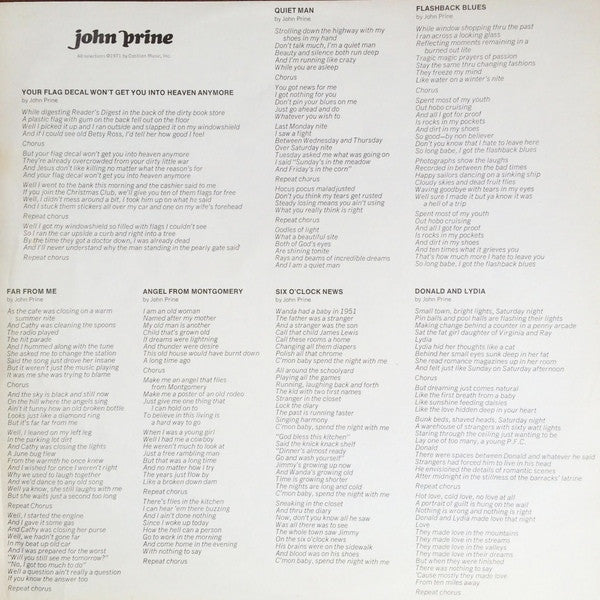 John Prine - John Prine Vinyl Record