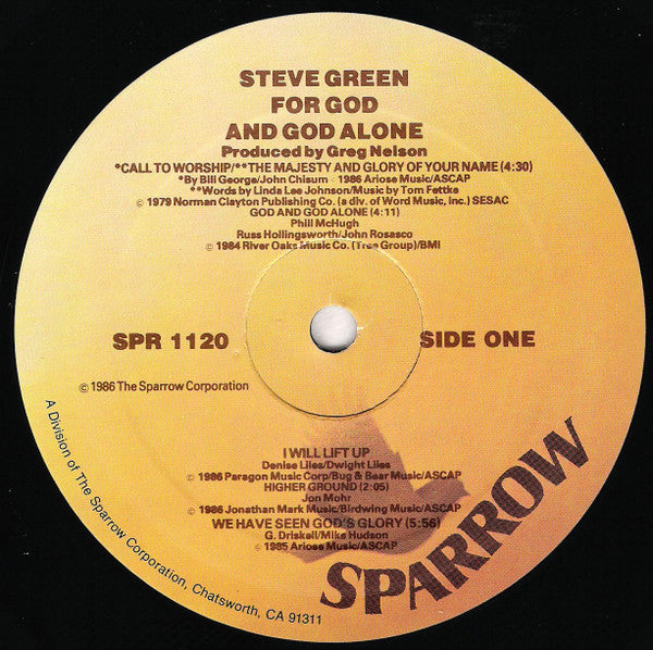 Steve Green - For God And God Alone - 1986