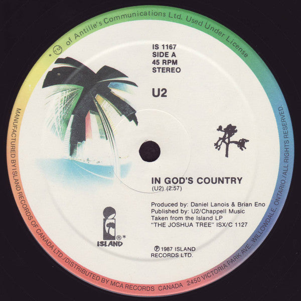 U2 - In God's Country Vinyl Record