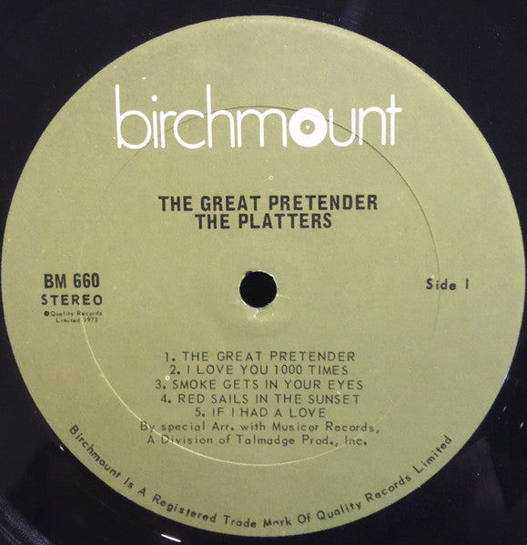 Platters, The - The Great Pretender - 1973