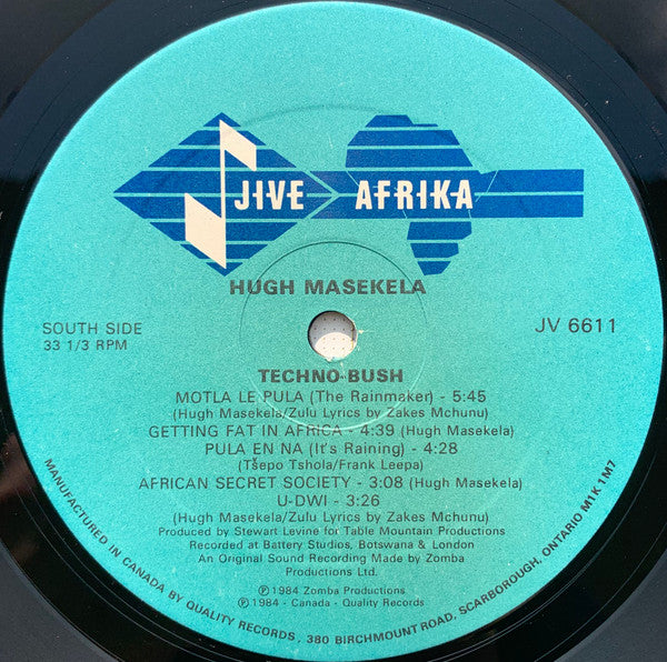 Hugh Masekela - Techno-Bush - 1984