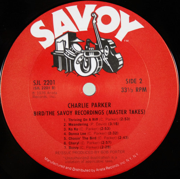 Charlie Parker - Bird / The Savoy Recordings (Master Takes) - 1976