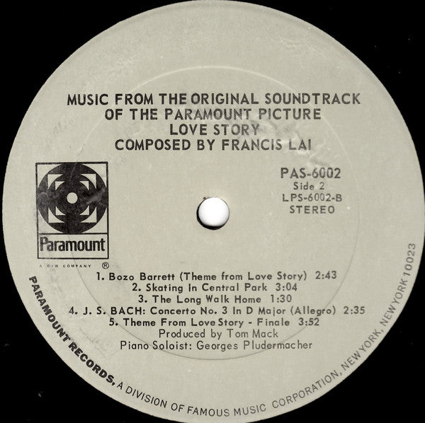 Francis Lai - Love Story - Music From The Original Soundtrack