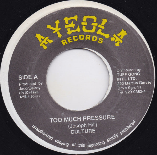 Culture - Too Much Pressure
