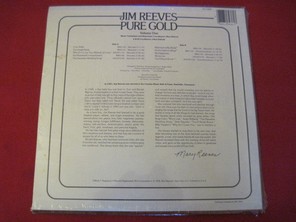 Jim Reeves - Pure Gold Volume One -