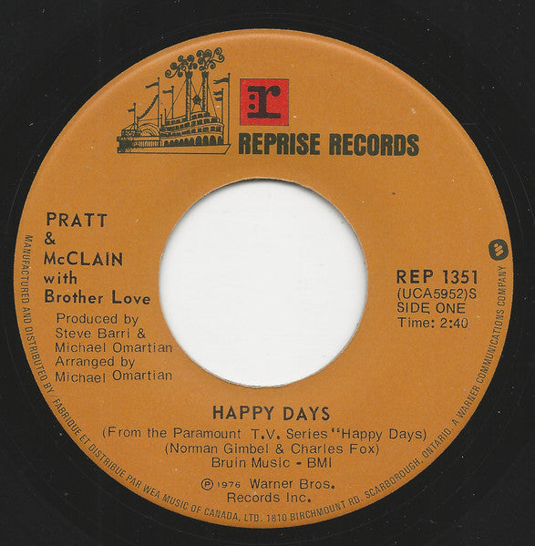 Pratt & McClain With Brotherlove - Happy Days - 1976