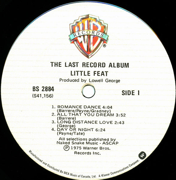 Little Feat - The Last Record Album - 1979