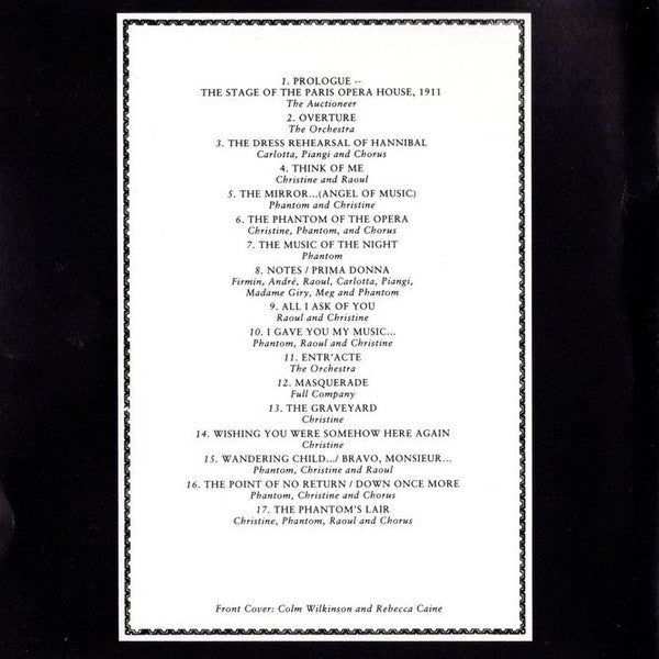 Andrew Lloyd Webber - Highlights From Andrew Lloyd Webber's The Phantom Of The Opera (Original Canadian Cast) (CD) - 1994