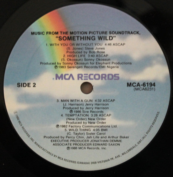 Various - Something Wild - Music From The Motion Picture Soundtrack - 1986